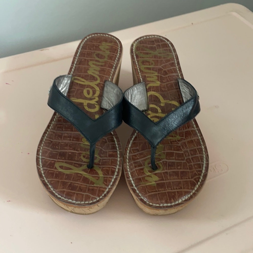 Wedge flip flops